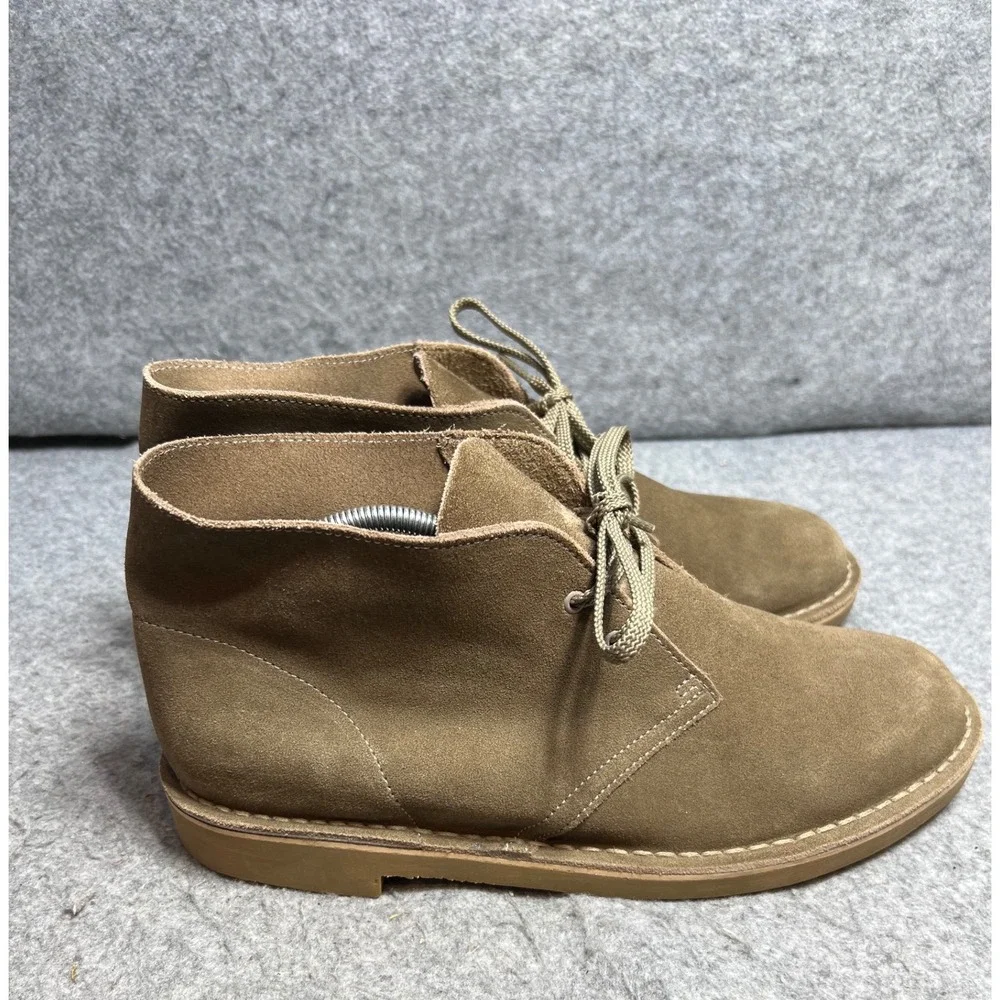 Clarks Mens Desert Boot Brown Suede Chukka Crepe Sole Ankle Boots 10.5 Wide